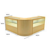 Set Mostradores Comerciales con Luz LED "SELENE"  CM60+ 2x C1200 – Arce