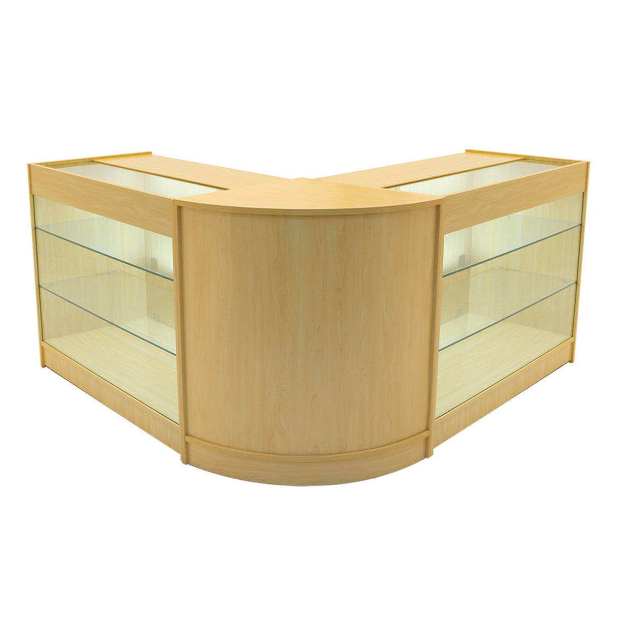 Set Mostradores Comerciales con Luz LED "HELIOS"  CM60+ 2x K1200 – Arce
