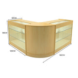 Set Mostradores Comerciales con Luz LED "HELIOS"  CM60+ 2x K1200 – Arce
