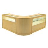 Set Mostradores Comerciales con Luz LED "ADONIS" CM60 + B1200 + C1200 – Arce