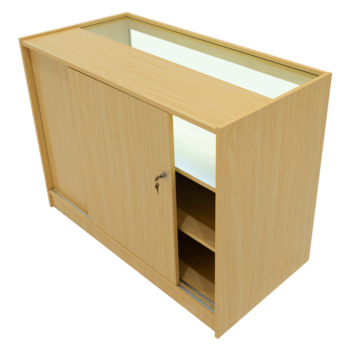 Set Mostradores Comerciales con Luz LED "ADONIS" CM60 + B1200 + C1200 – Arce