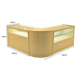 Set Mostradores Comerciales con Luz LED "ADONIS" CM60 + B1200 + C1200 – Arce