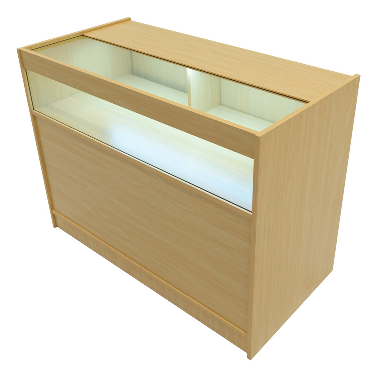 Set Mostradores Comerciales con Luz LED "ADONIS" CM60 + B1200 + C1200 – Arce