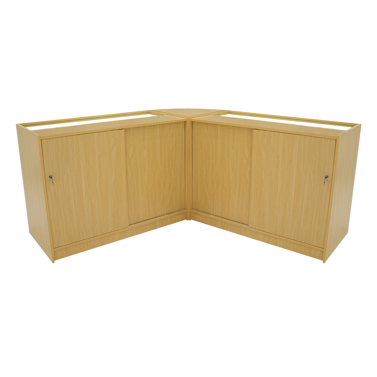 Set Mostradores Comerciales con Luz LED "HARMONIA" LM60 + B1200 + C1200 – color Arce