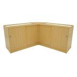 Set Mostradores Comerciales con Luz LED "HARMONIA" LM60 + B1200 + C1200 – color Arce