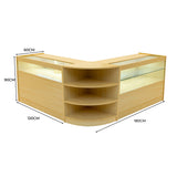 Set Mostradores Comerciales con Luz LED "HARMONIA" LM60 + B1200 + C1200 – color Arce