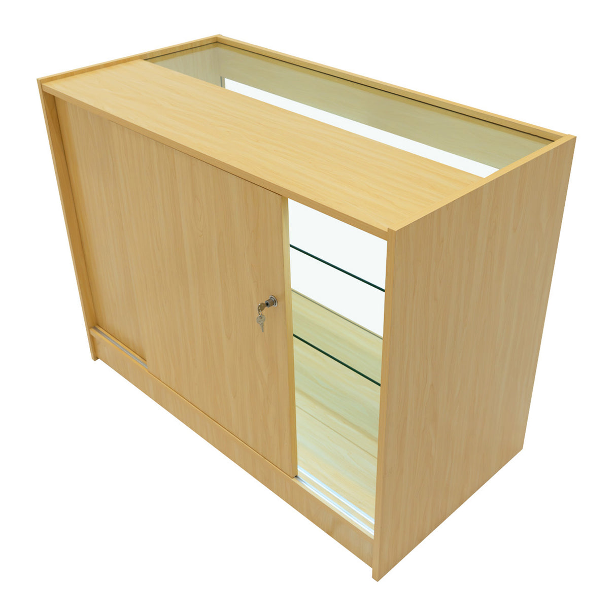 Set Mostradores Comerciales con Luz LED "VEGA" CM60 + K1200 + C1200 + TB60 – Arce