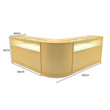 Set Mostradores Comerciales con Luz LED "IRIS"  CM60+ 2x B1500 – Arce
