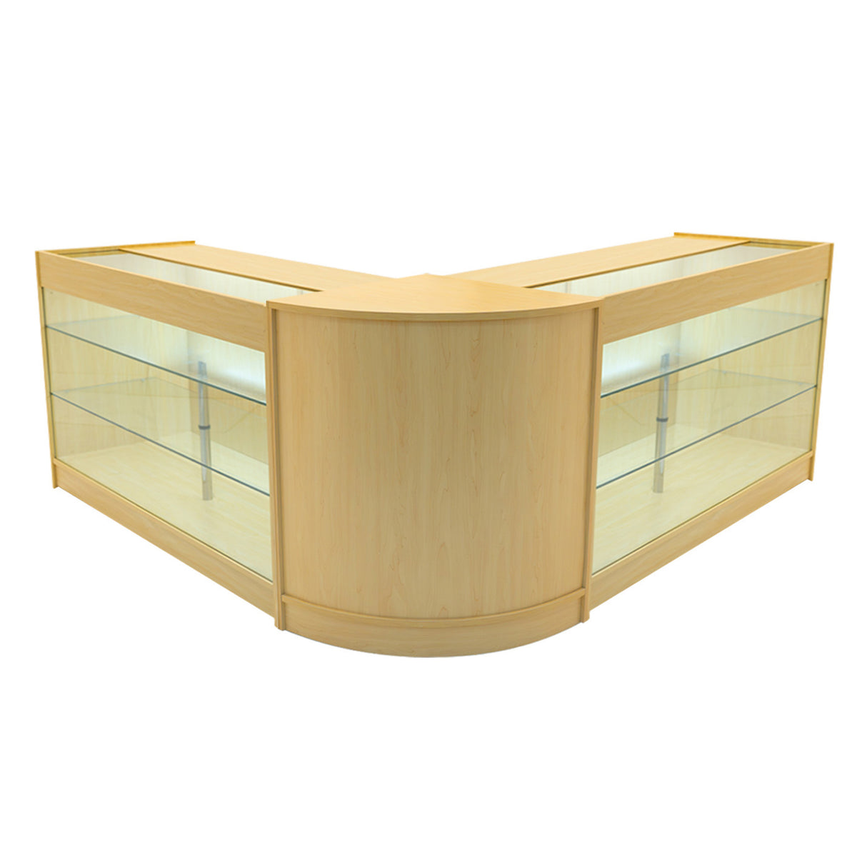 Set Mostradores Comerciales con Luz LED "HELIOS"  CM60+ 2x K1500 – Arce