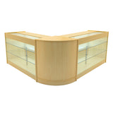 Set Mostradores Comerciales con Luz LED "HELIOS"  CM60+ 2x K1500 – Arce