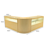 Set Mostradores Comerciales con Luz LED "ADONIS" CM60 + B1500 + C1500 – Arce