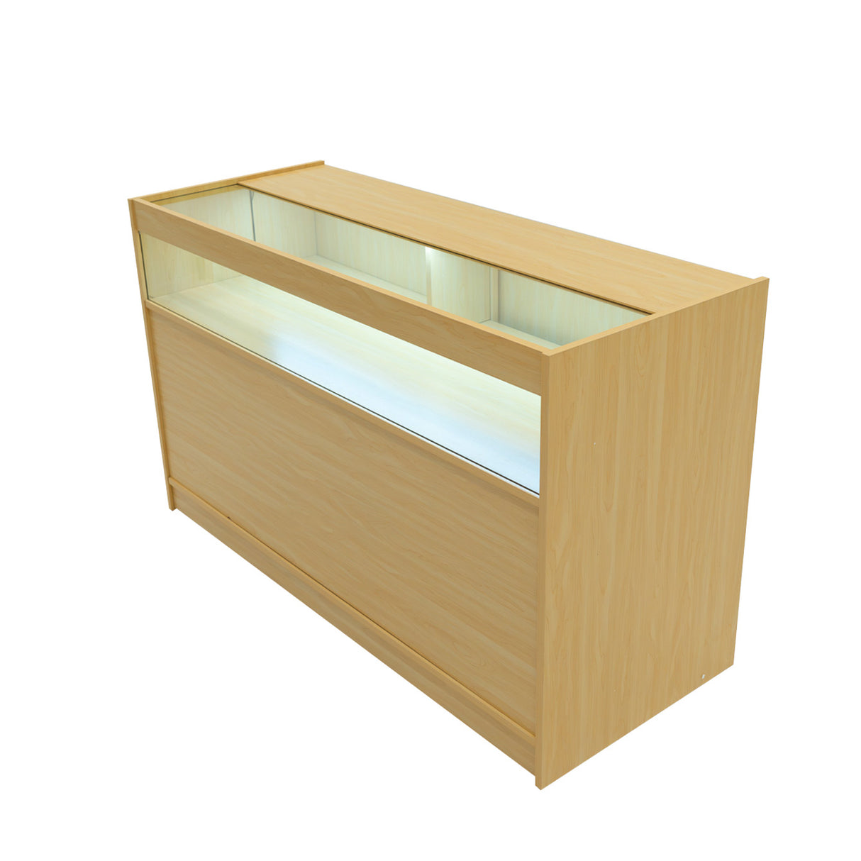 Set Mostradores Comerciales con Luz LED "ADONIS" CM60 + B1500 + C1500 – Arce