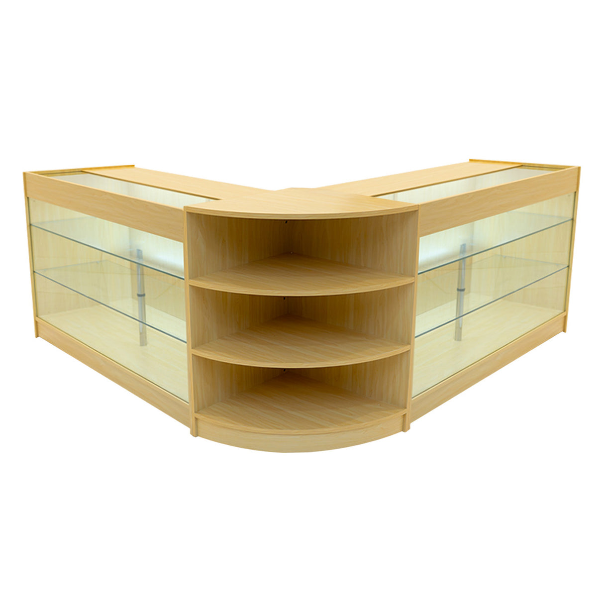 Set Mostradores Comerciales con Luz LED "APOLLO" LM60+ 2x K1500 – Arce