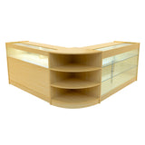 Set Mostradores Comerciales con Luz LED "DEMETER" LM60 + K1500 + B1500 – Arce