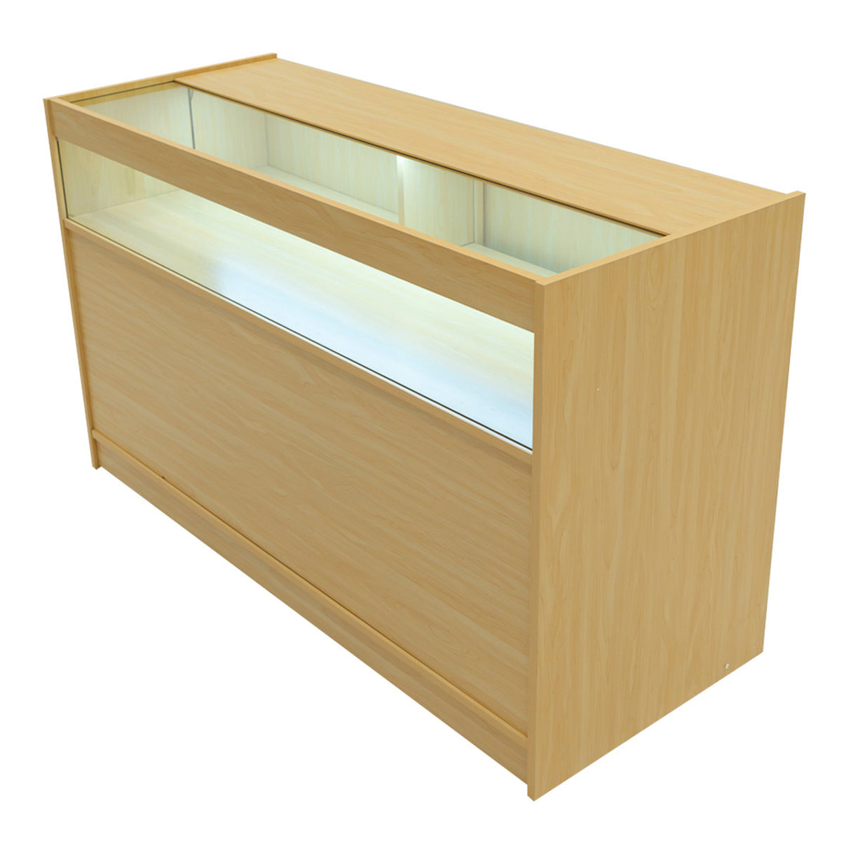 Set Mostradores Comerciales con Luz LED "DEMETER" LM60 + K1500 + B1500 – Arce