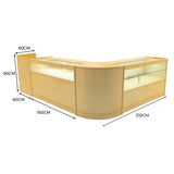 Set Mostradores Comerciales con Luz LED "GRAVITY" CM60 + B1500 + C1500 + TB60 – Arce