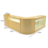 Set Mostradores Comerciales con Luz LED "POLARIS" CM60 + B1500 + K1500 + TB60 – Arce