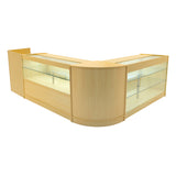 Set Mostradores Comerciales con Luz LED "VEGA" CM60 + K1500 + C1500 + TB60 – Arce