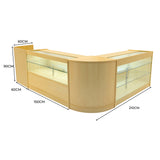 Set Mostradores Comerciales con Luz LED "VEGA" CM60 + K1500 + C1500 + TB60 – Arce