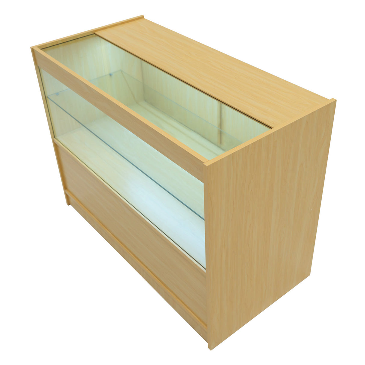 Set Mostradores Comerciales con Luz LED "VEGA" CM60 + K1500 + C1500 + TB60 – Arce