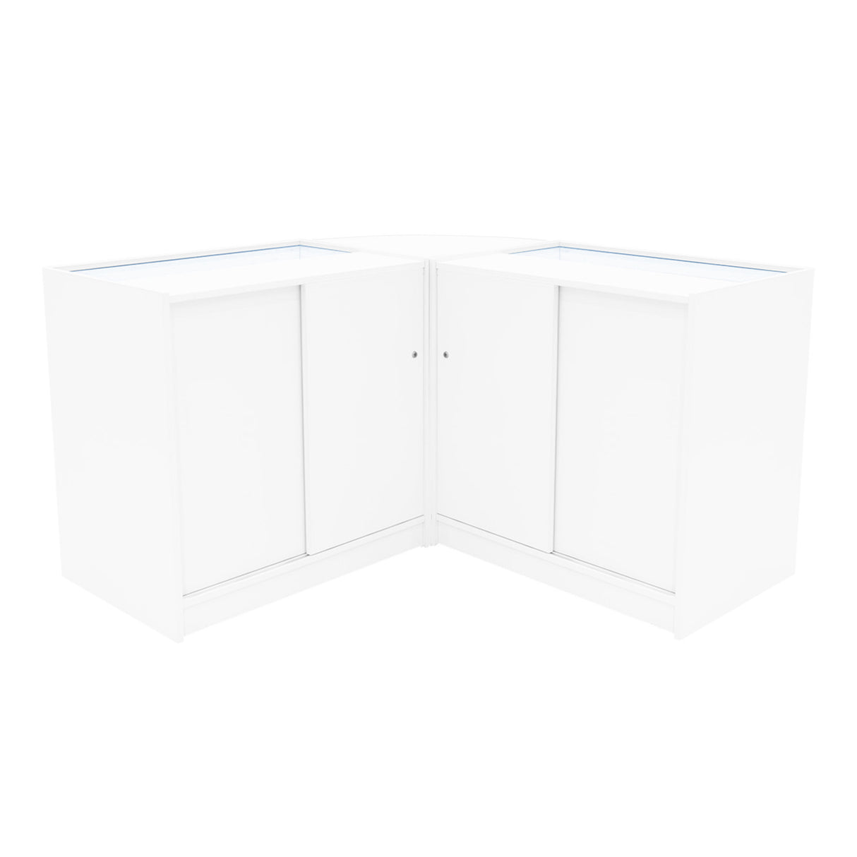 Set Mostradores Comerciales con Luz LED "IRIS"  CM60+ 2x B900 – Blanco