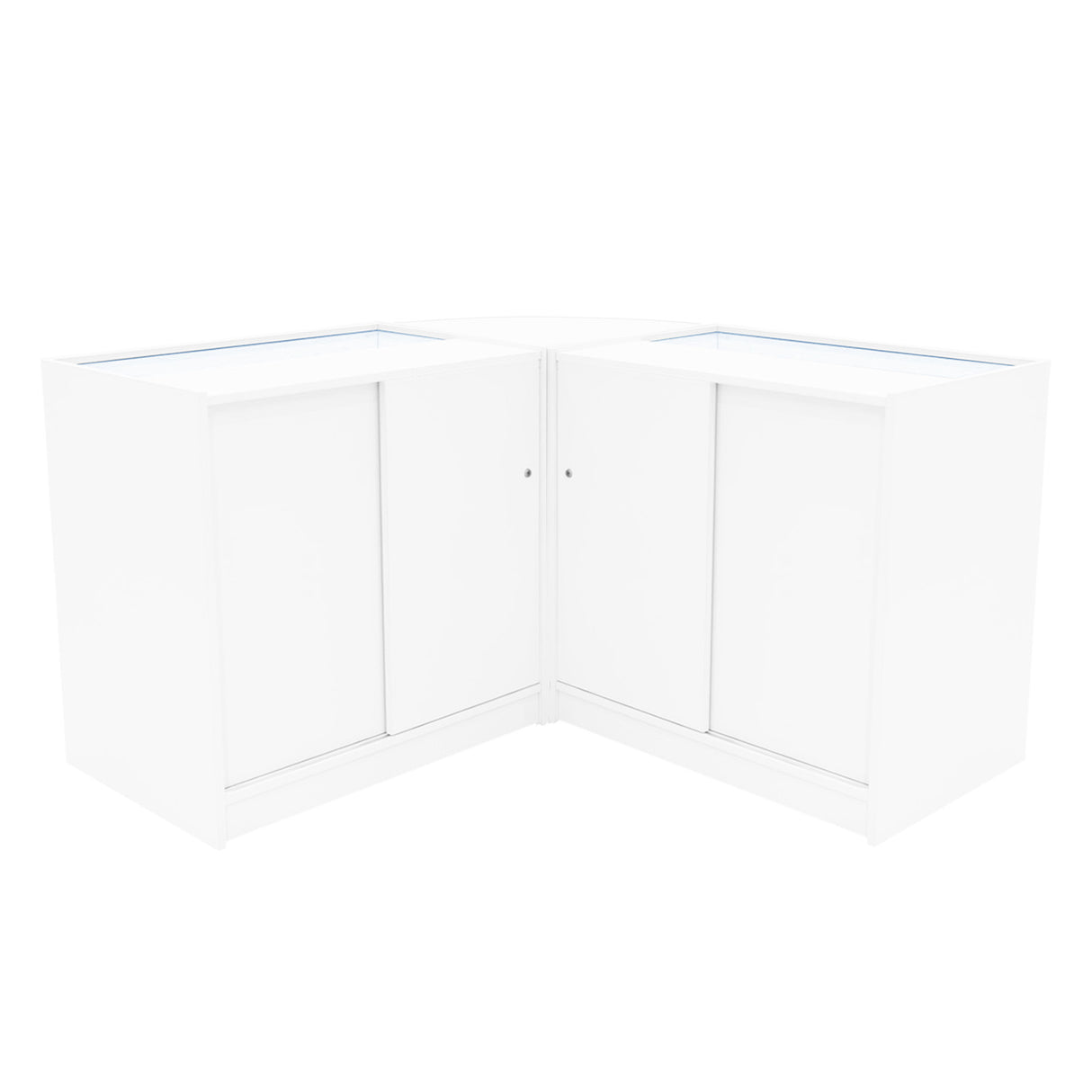 Set Mostradores Comerciales con Luz LED "SELENE"  CM60+ 2x C900 – Blanco