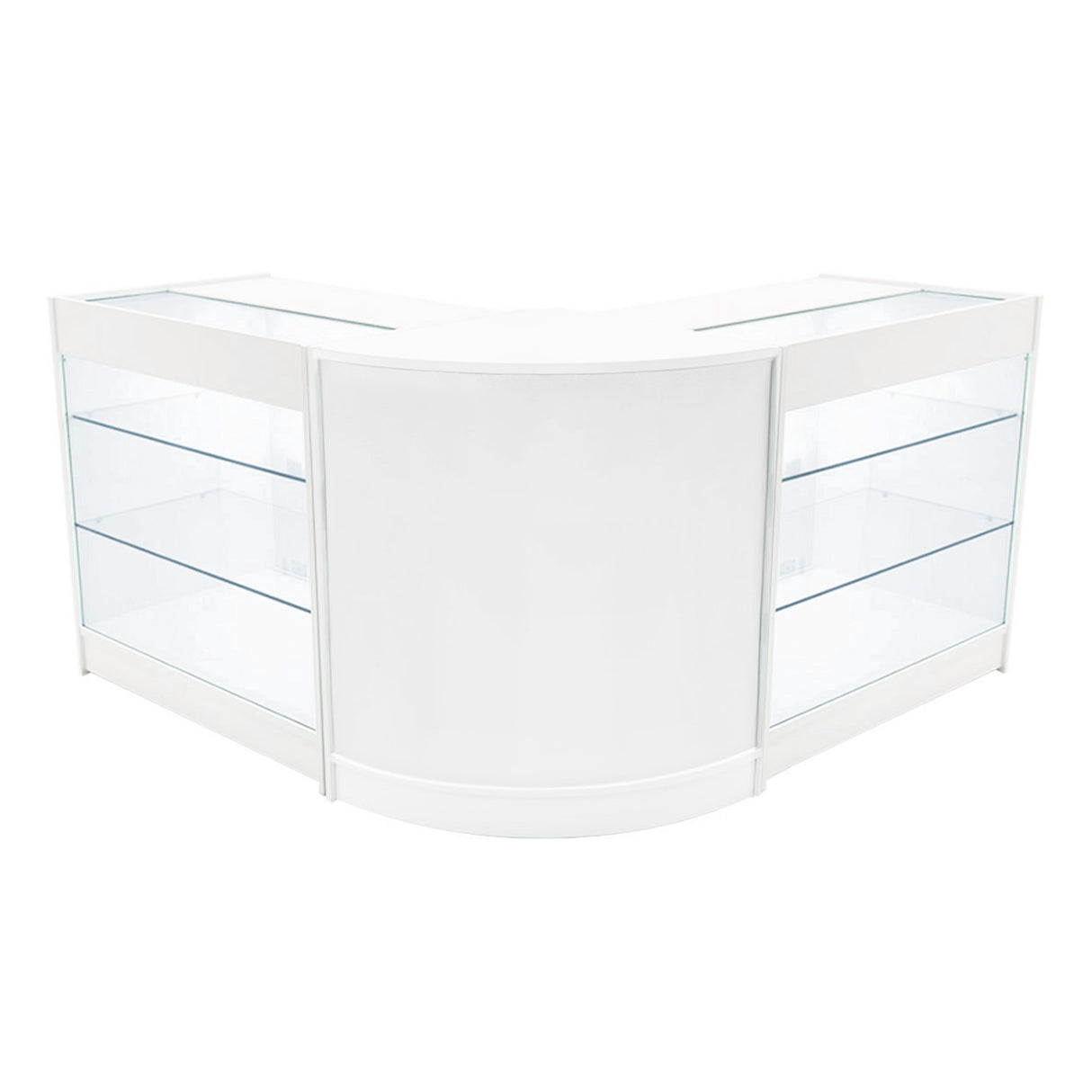 Set Mostradores Comerciales con Luz LED "HELIOS"  CM60+ 2x K900 – Blanco