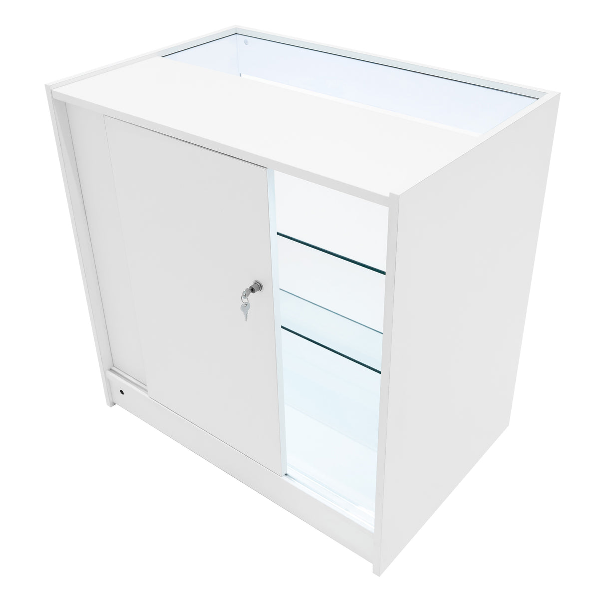 Set Mostradores Comerciales con Luz LED "HELIOS"  CM60+ 2x K900 – Blanco