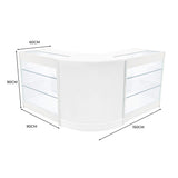 Set Mostradores Comerciales con Luz LED "HELIOS"  CM60+ 2x K900 – Blanco