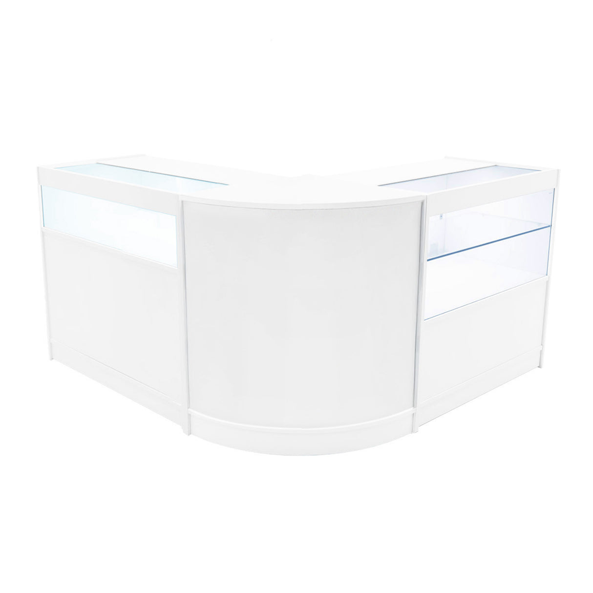 Set Mostradores Comerciales con Luz LED "ADONIS" CM60 + B900 + C900 – Blanco