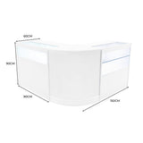 Set Mostradores Comerciales con Luz LED "ADONIS" CM60 + B900 + C900 – Blanco