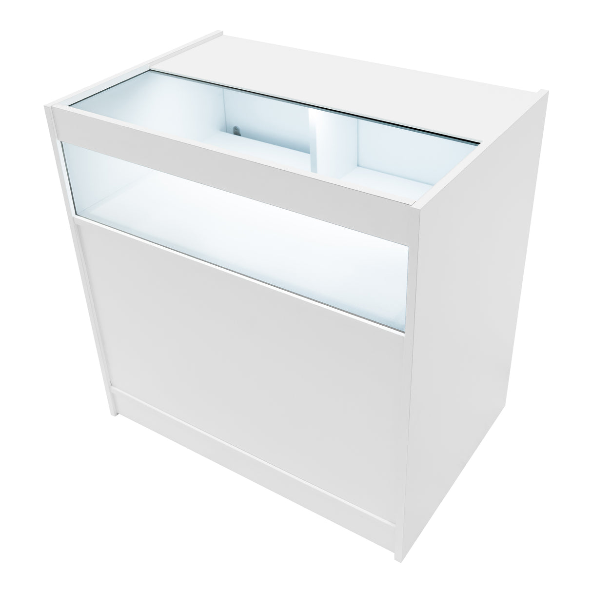 Set Mostradores Comerciales con Luz LED "ADONIS" CM60 + B900 + C900 – Blanco