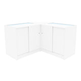 Set Mostradores Comerciales con Luz LED "TRITON" CM60 + K900 + B900 – Blanco