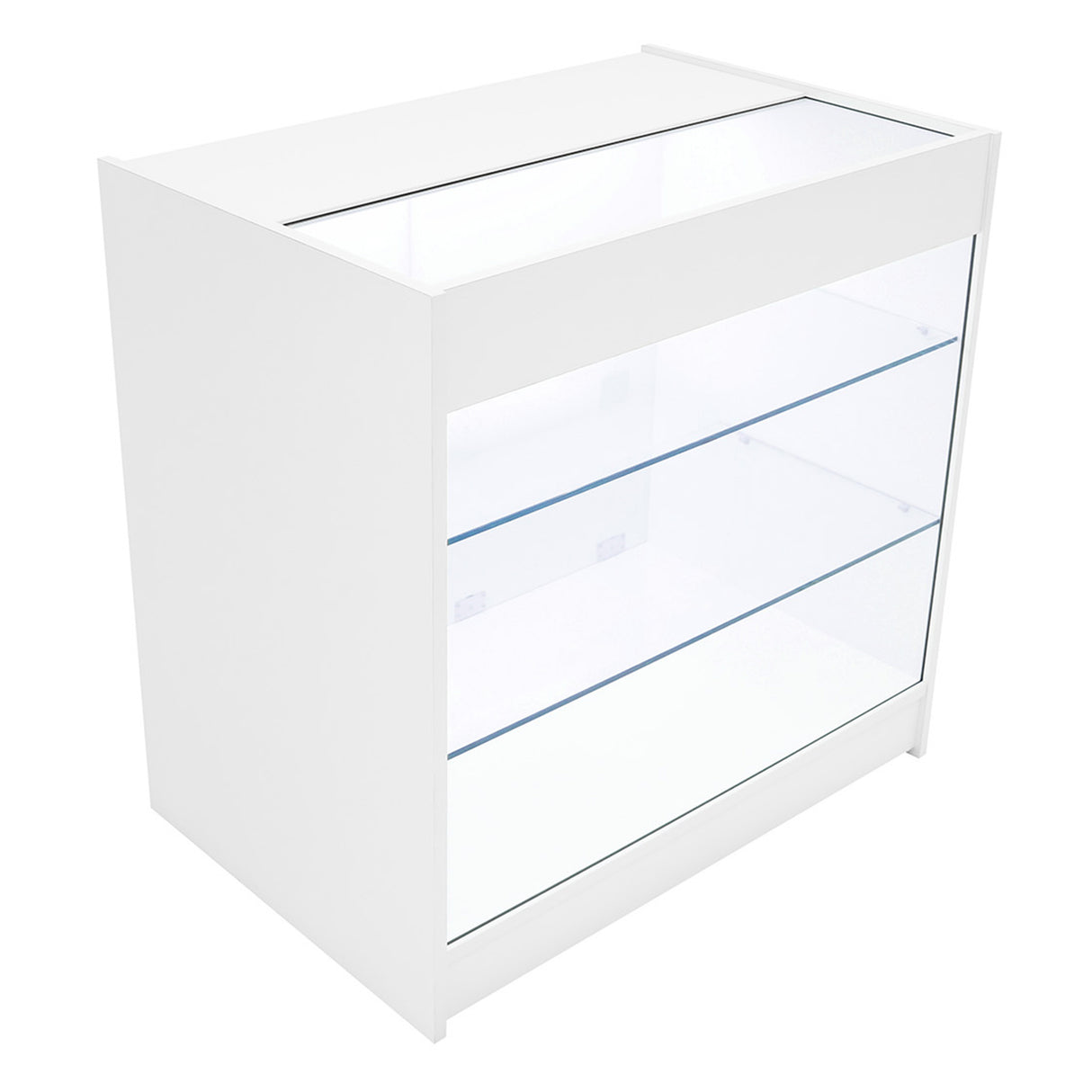 Set Mostradores Comerciales con Luz LED "TRITON" CM60 + K900 + B900 – Blanco