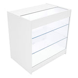 Set Mostradores Comerciales con Luz LED "TRITON" CM60 + K900 + B900 – Blanco