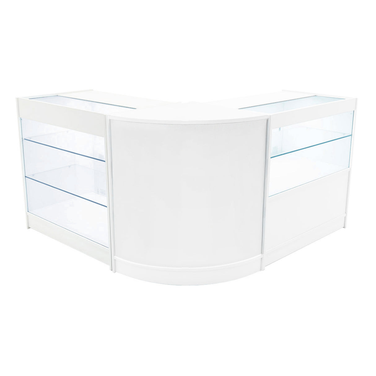 Set Mostradores Comerciales con Luz LED "HERA" CM60 + K900 + C900 – Blanco