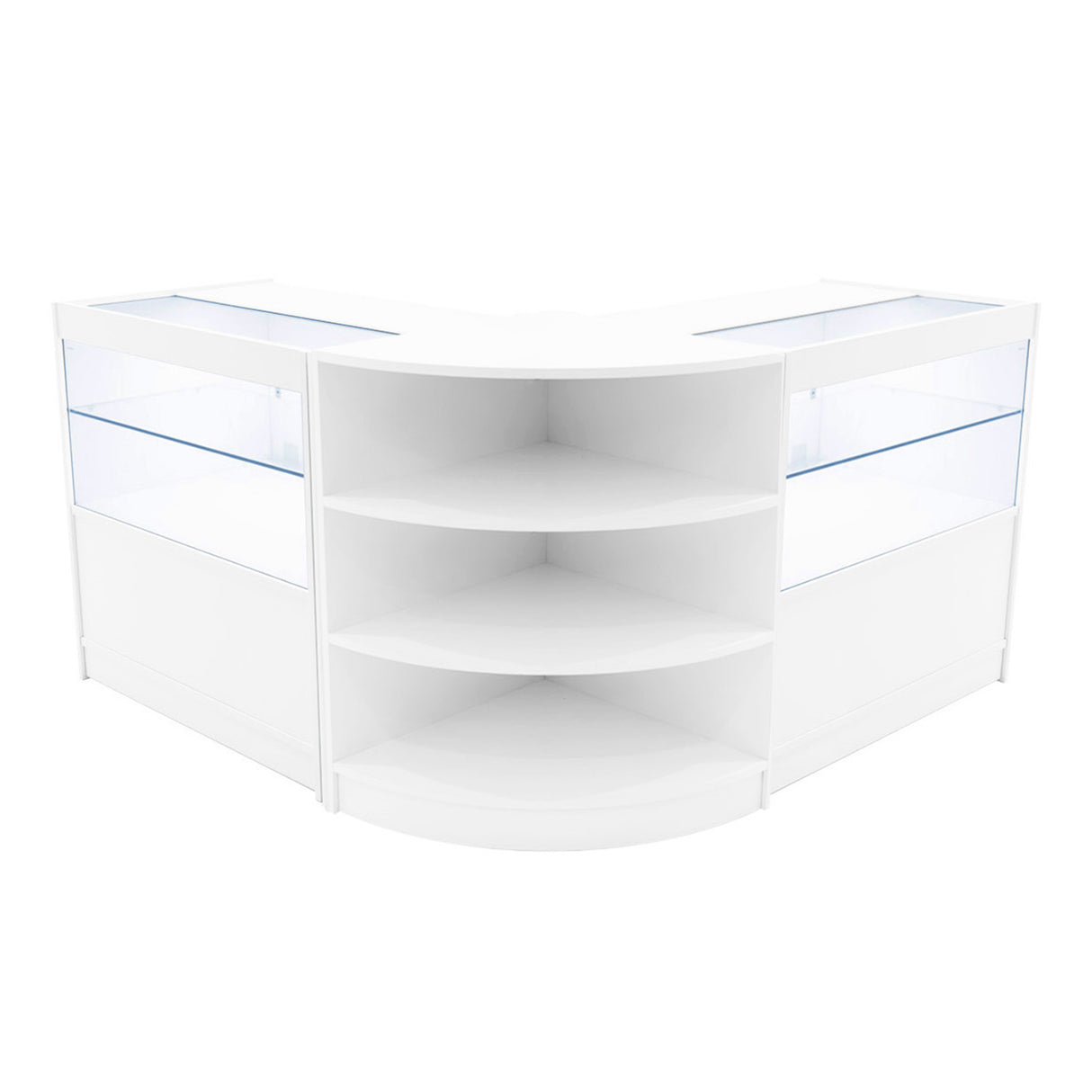 Set Mostradores Comerciales con Luz LED "ANDROMEDA" LM60+ 2x C900 – Blanco
