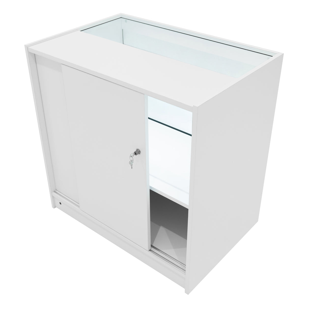Set Mostradores Comerciales con Luz LED "ANDROMEDA" LM60+ 2x C900 – Blanco