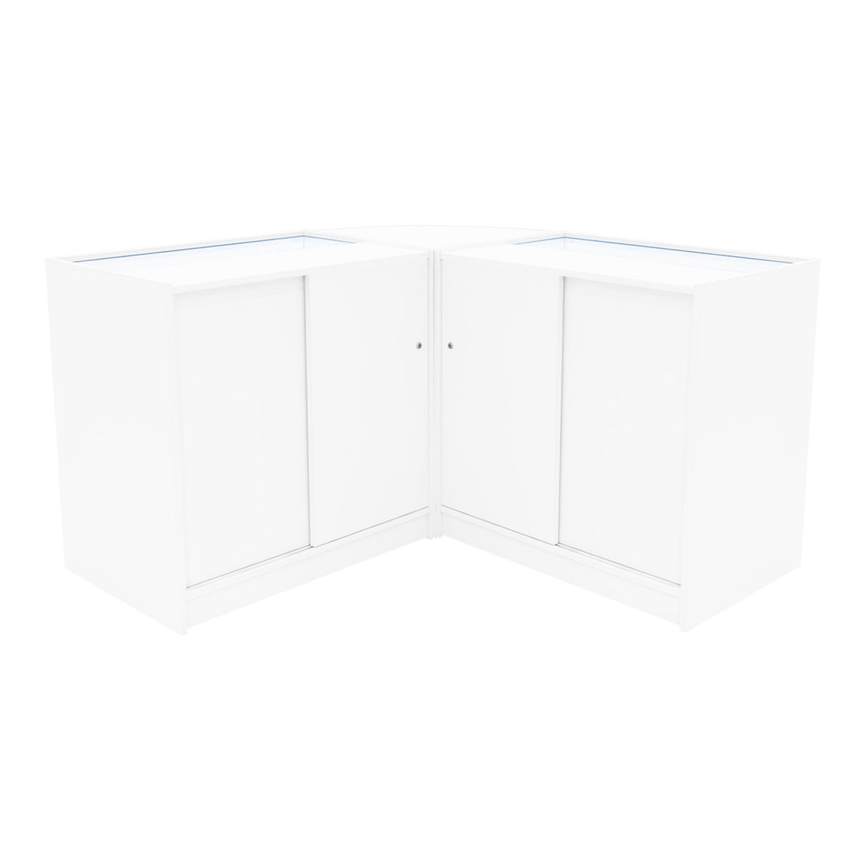 Set Mostradores Comerciales con Luz LED "ANDROMEDA" LM60+ 2x C900 – Blanco