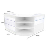 Set Mostradores Comerciales con Luz LED "CALLIOPE" LM60 + K900 + C900 – Blanco