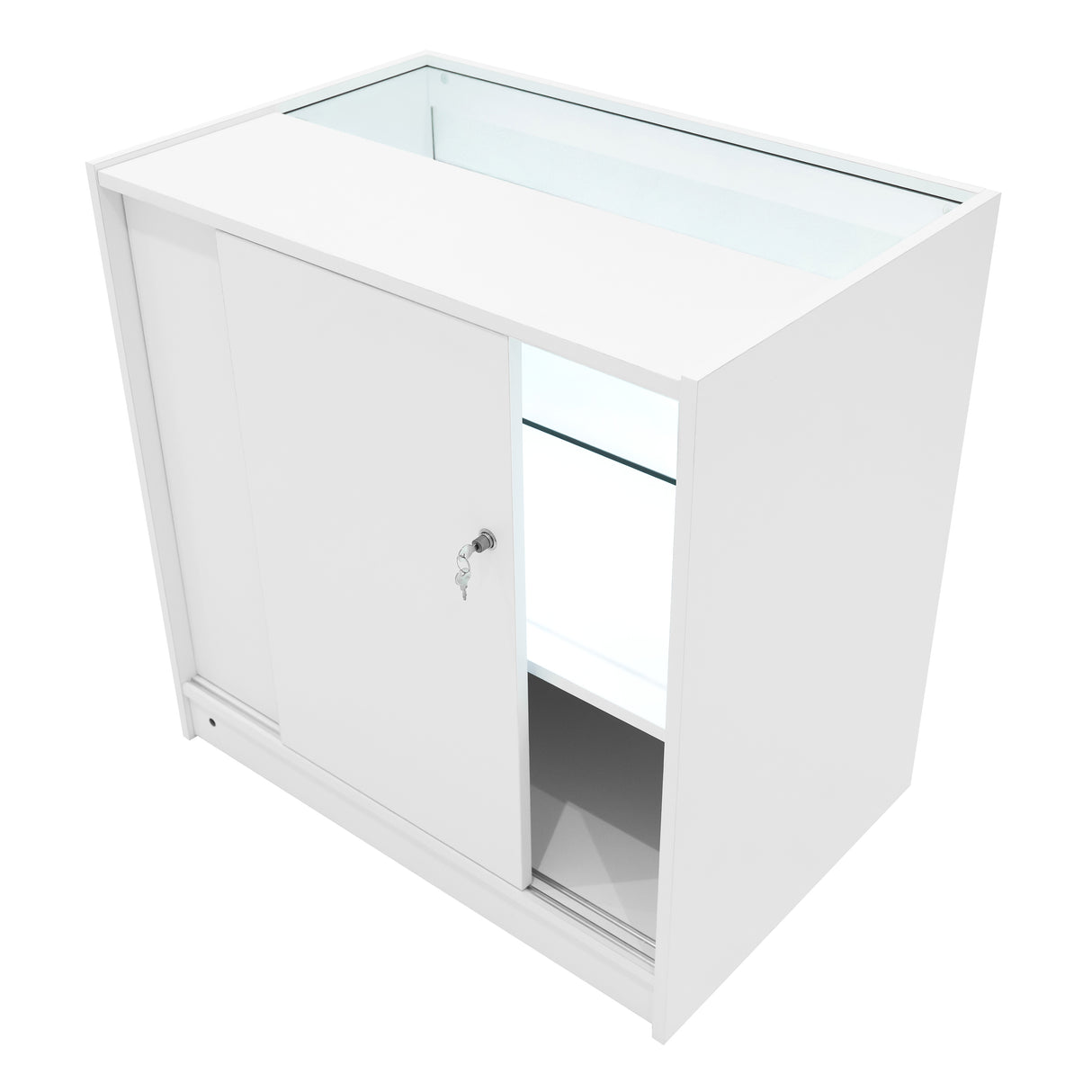 Set Mostradores Comerciales con Luz LED "PHOENIX" CM60 + 2xC900 + TB60 – Blanco