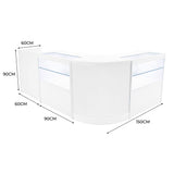 Set Mostradores Comerciales con Luz LED "PHOENIX" CM60 + 2xC900 + TB60 – Blanco