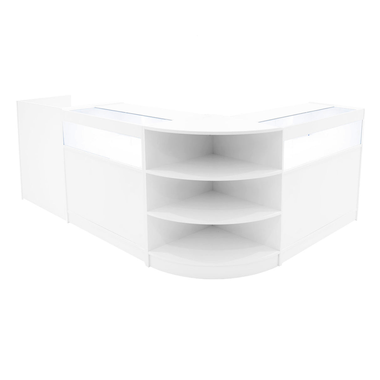 Set Mostradores Comerciales con Luz LED "SAGITTARIUS " LM60 + 2xB900 + TB60 – Blanco