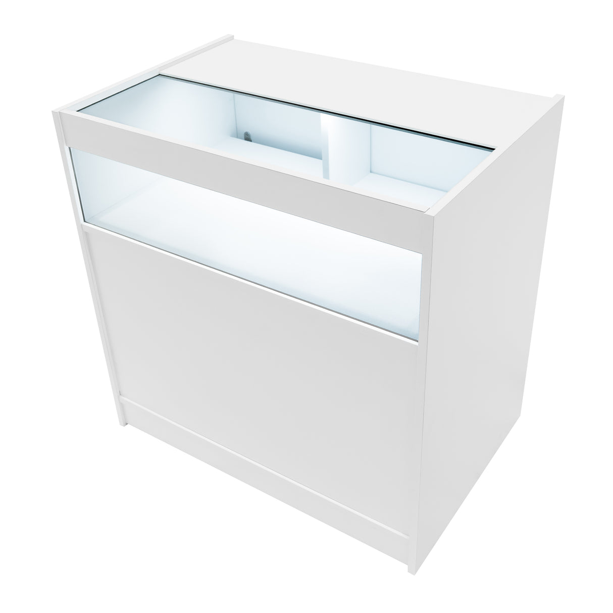 Set Mostradores Comerciales con Luz LED "SAGITTARIUS " LM60 + 2xB900 + TB60 – Blanco