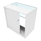 Set Mostradores Comerciales con Luz LED "ECLIPSE" LM60 + 2xC900 + TB60 – Blanco