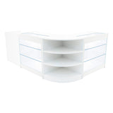 Set Mostradores Comerciales con Luz LED "ASTRO" LM60 + 2xK900 + TB60 – Blanco