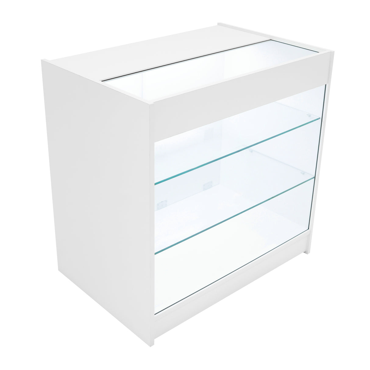 Set Mostradores Comerciales con Luz LED "ASTRO" LM60 + 2xK900 + TB60 – Blanco