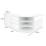 Set Mostradores Comerciales con Luz LED "HYPERION" LM60 + B900 + K900 + TB60 – Blanco