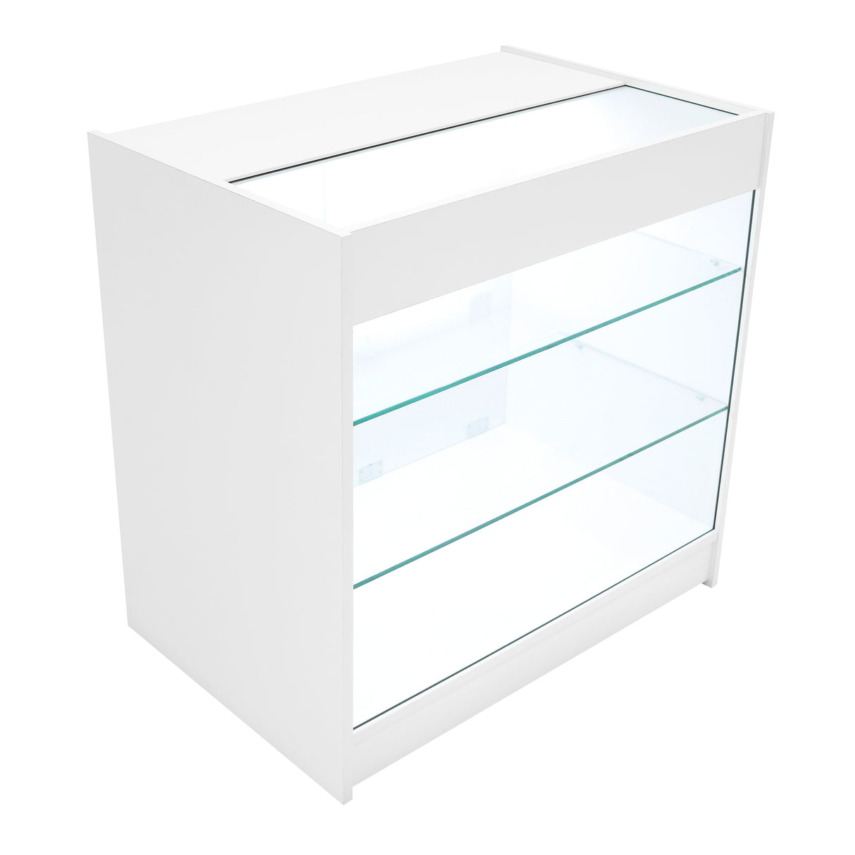 Set Mostradores Comerciales con Luz LED "HYPERION" LM60 + B900 + K900 + TB60 – Blanco