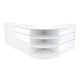 Set Mostradores Comerciales con Luz LED "THEIA" LM60 + K900 + C900 + TB60 – Blanco